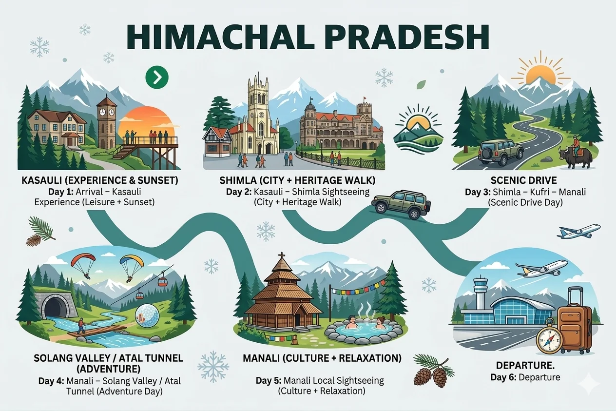 shimla manali kasauli tour package kufri solang valley atal tunnel manali